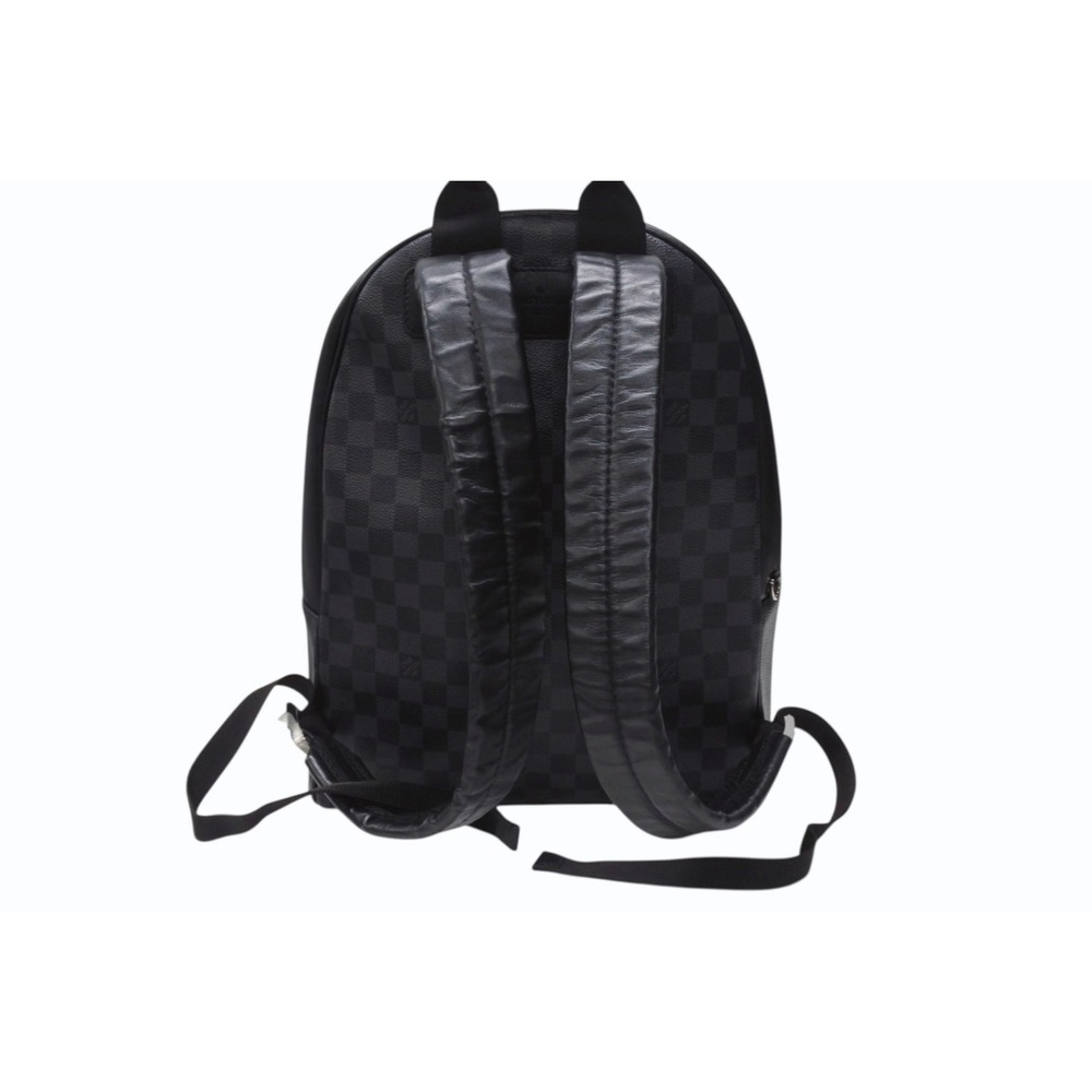 Louis Vuitton Black Leather Black Damier Josh Backpack Graphite